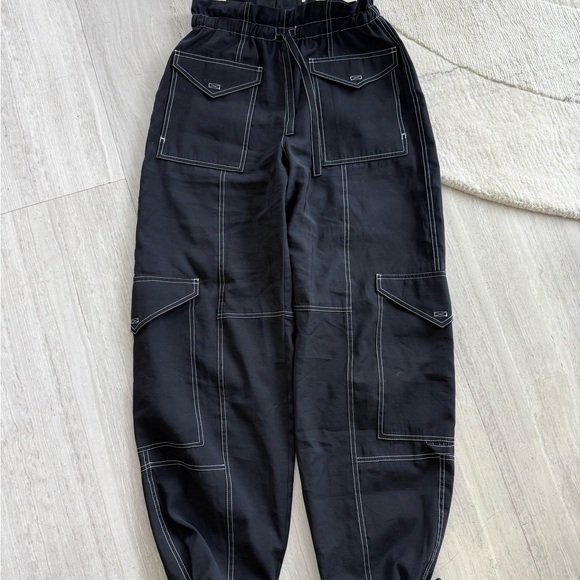 Ganni Black Cargo Pants Relaxed Fit - Picture 2 of 5